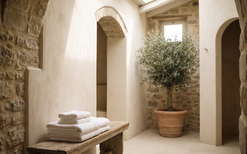 Spa italiana con luce naturale