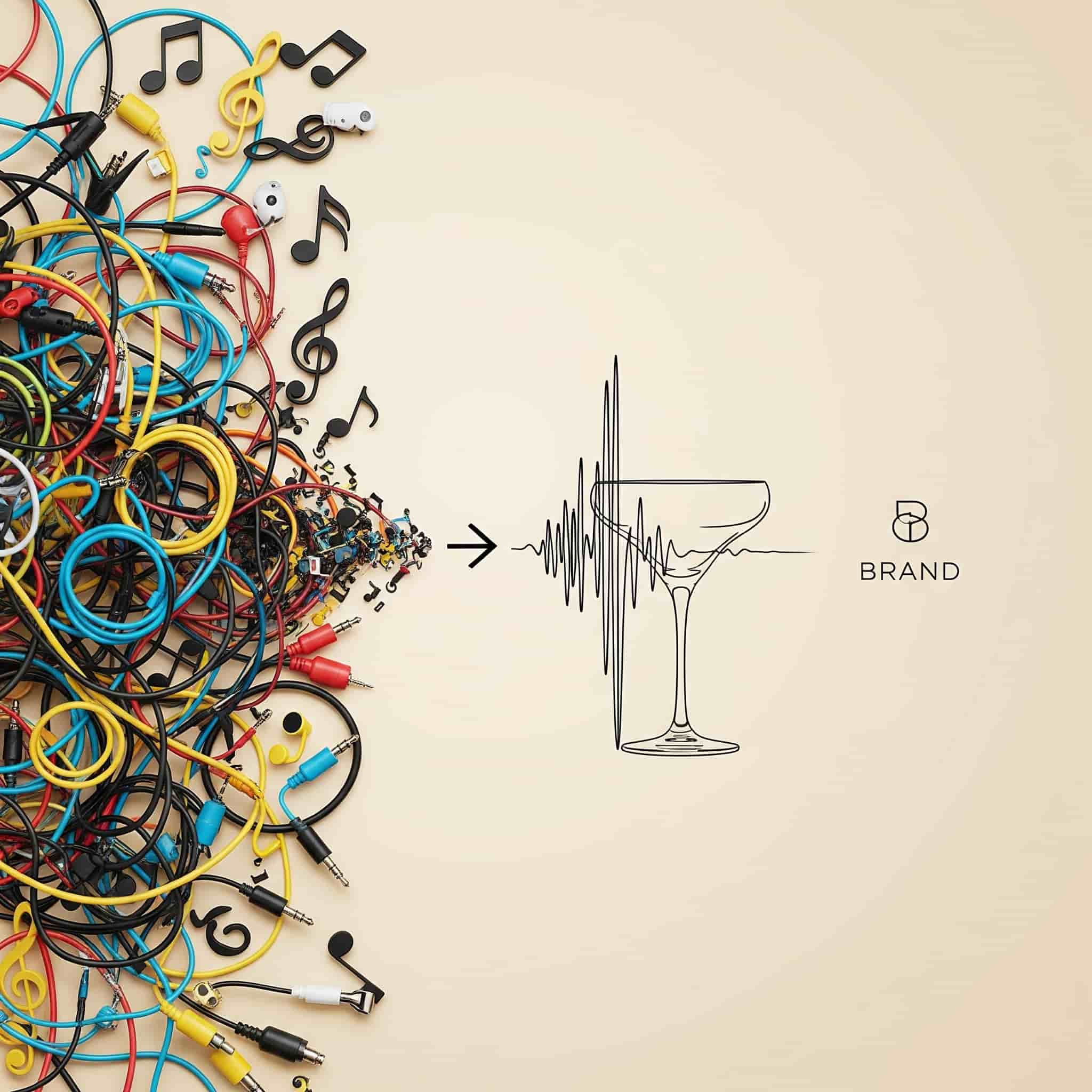 Immagine concettuale del sound branding per un beach bar